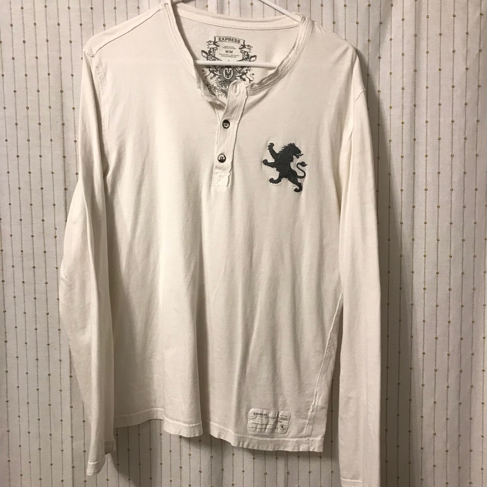 Express long sleeve Henley shirt